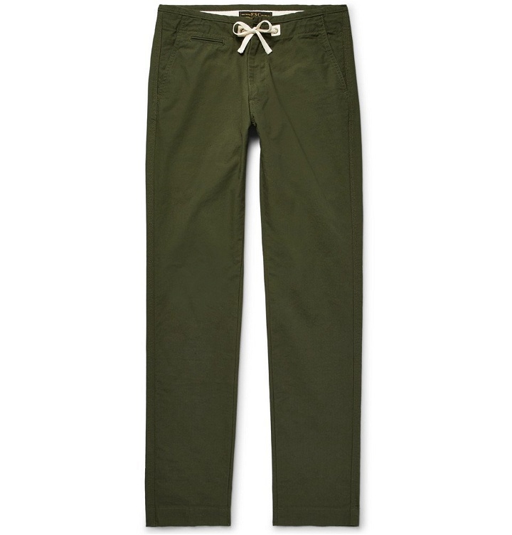 Photo: Freemans Sporting Club - Slim-Fit Cotton-Ripstop Drawstring Trousers - Men - Dark green