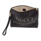 Gucci Black Logo Portfolio Pouch