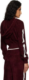 AMIRI Burgundy Bones Track Jacket