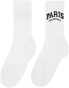 Balenciaga White Cities 'Paris' Socks