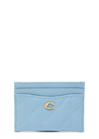 Coach Pillow Quilted Leather Card Holder - Light Blue - One Size