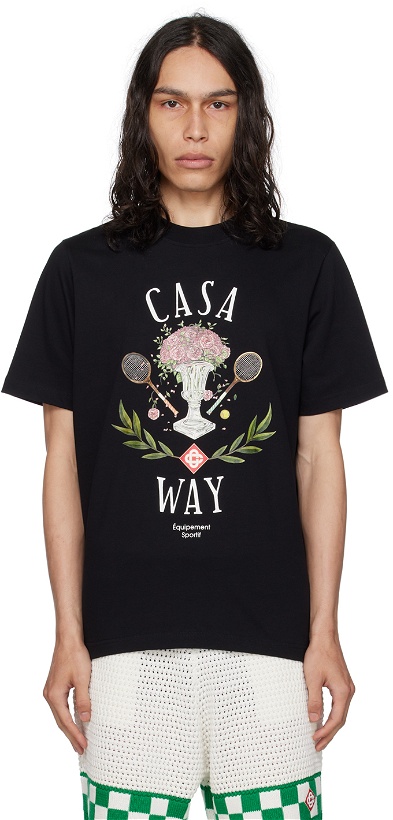 Photo: Casablanca SSENSE Exclusive Black Casa Way T-Shirt