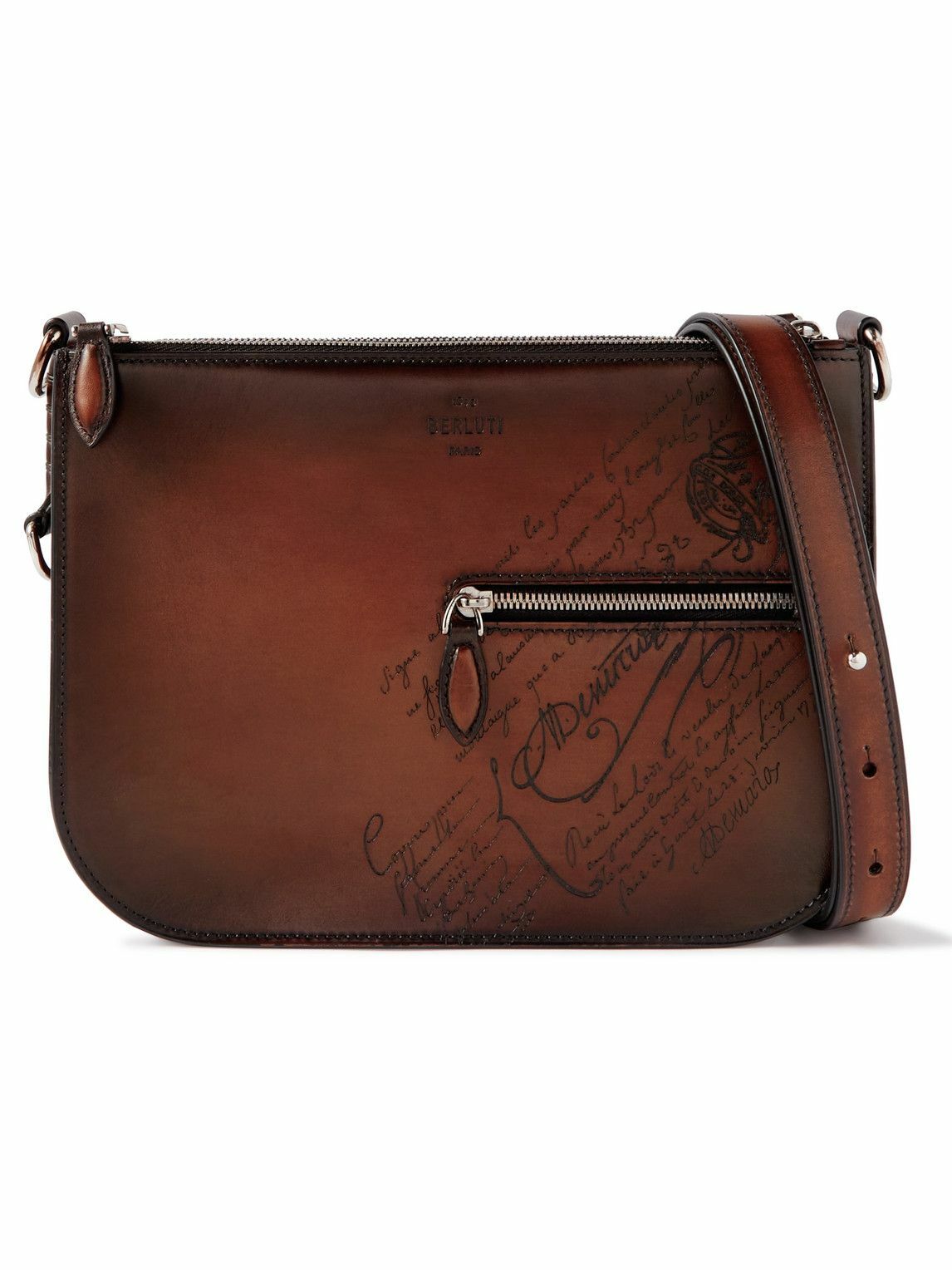 Berluti - Nino Duo Scritto Venezia Leather Messenger Bag