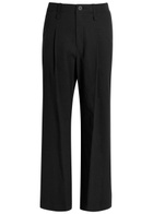 Issey Miyake Pleated Woven Trousers Black