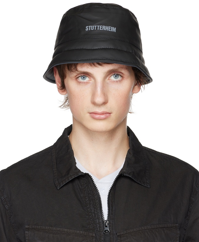 Photo: Stutterheim Black Skärholmen Puffer Bucket Hat