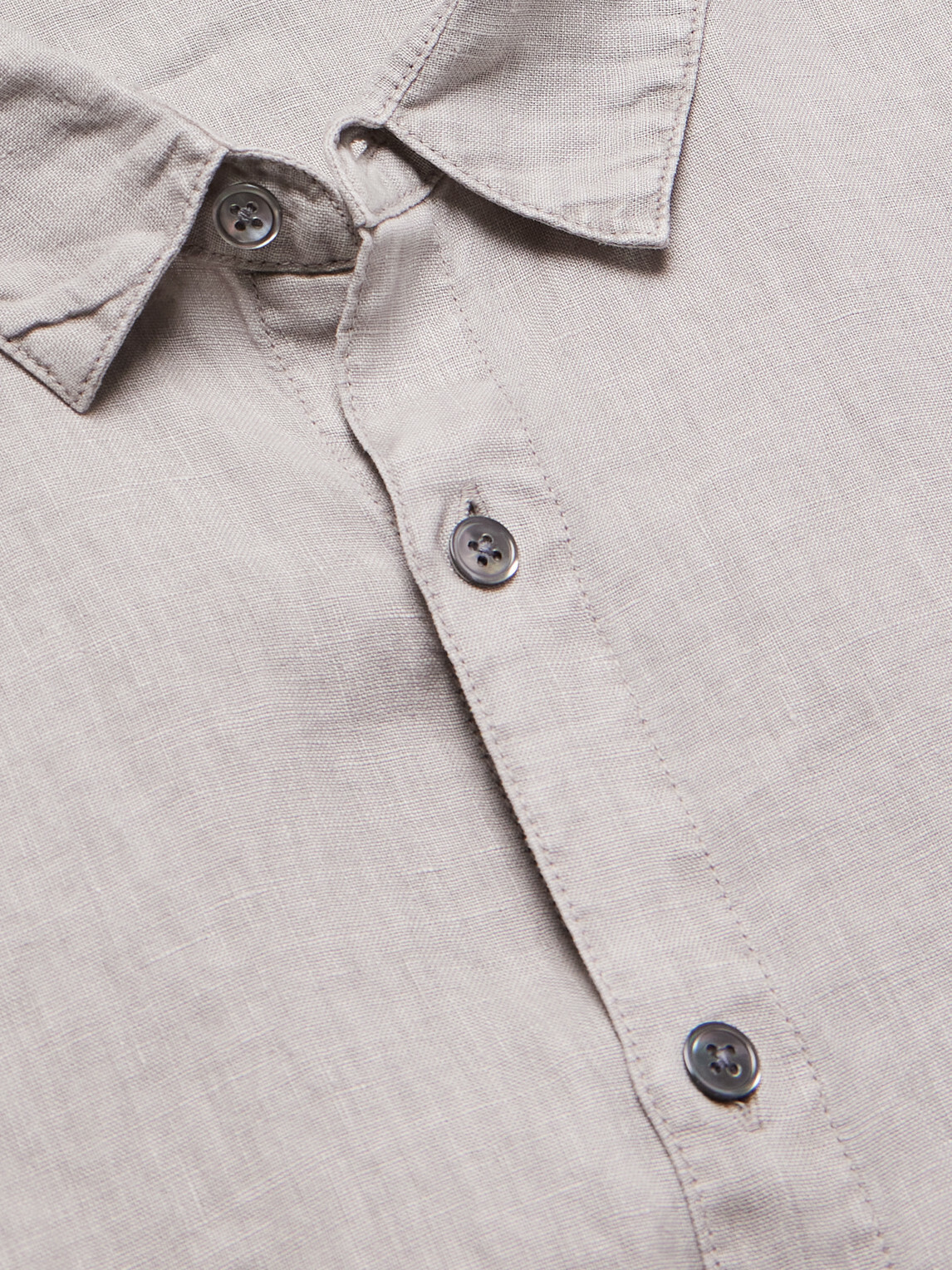 James Perse - Garment-Dyed Linen Shirt - Gray