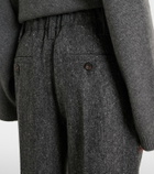 Brunello Cucinelli Pleated wool-blend tapered pants