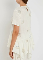 Marques' Almeida Embellished Woven top White