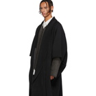 Homme Plisse Issey Miyake Black Robe Coat