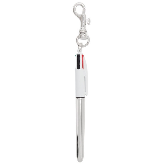 Photo: Dheygere Silver and White Bic Edition Pen Keychain