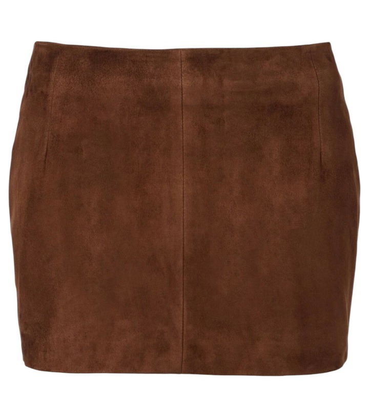 Photo: Nour Hammour Avery suede miniskirt