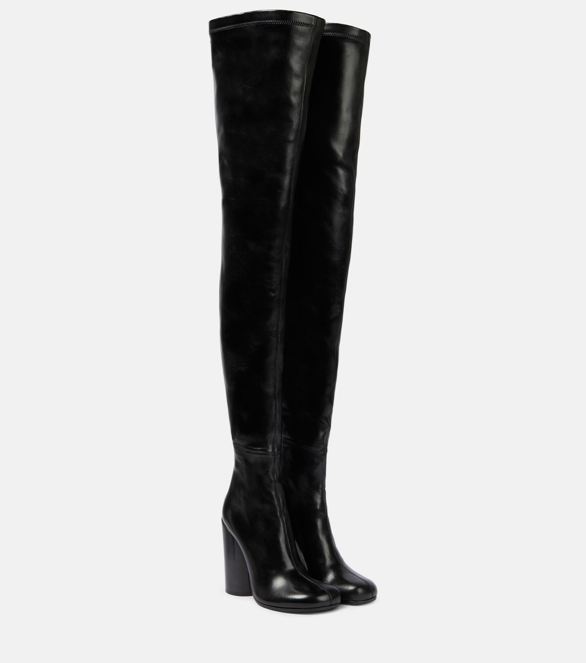 Burberry - Leather over-the-knee boots