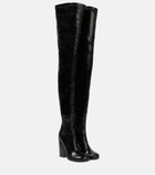 Burberry - Leather over-the-knee boots