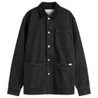 Foret Men's Rowan Denim Overshirt in Washed Black