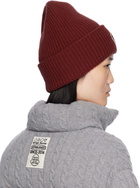 Moncler Genius Moncler x Palm Angels Burgundy Logo Beanie
