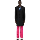 We11done Black Three-Button Mid-Length Coat