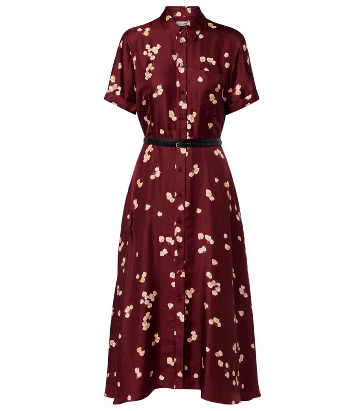 Photo: Altuzarra Printed belted silk shirt dress