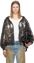 Praying Brown Horseman Zip Hoodie