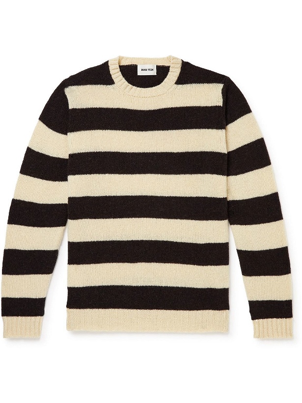 Photo: MAN 1924 - Striped Wool Sweater - Neutrals