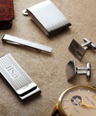 Brooks Brothers Men's Engravable Cuff Links | Silver
