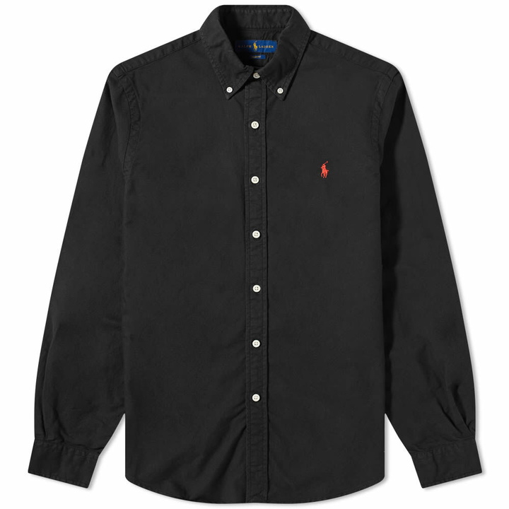 Photo: Polo Ralph Lauren Men's Slim Fit Garment Dyed Button Down Shirt in Polo Black