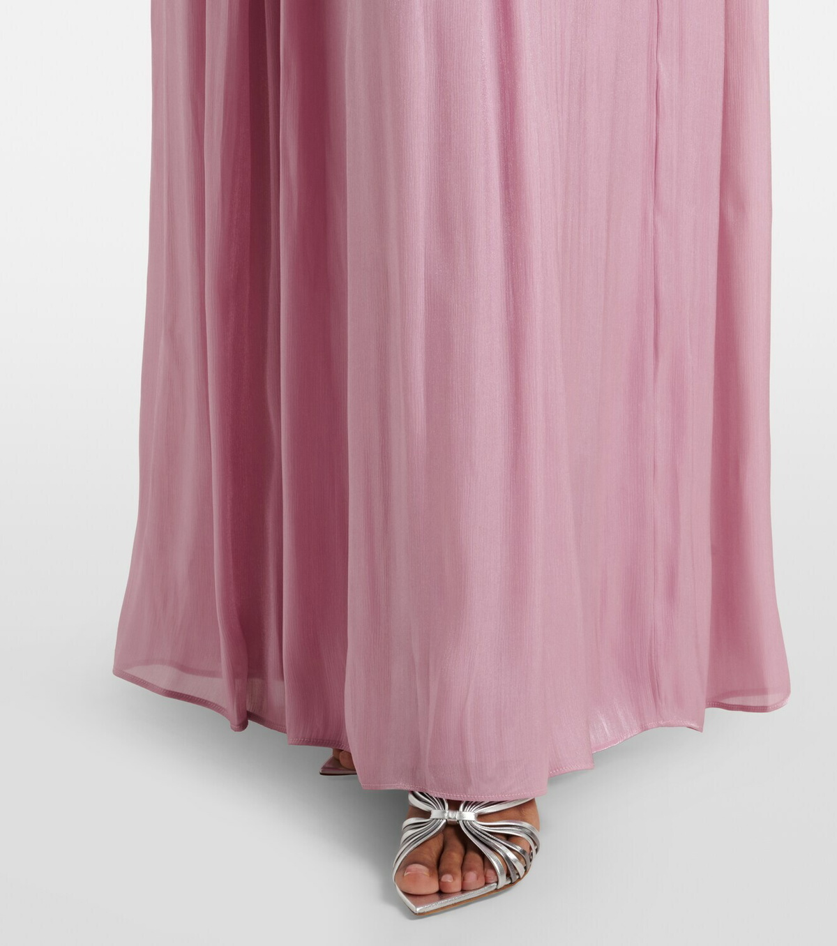 Costarellos Elline embellished pleated gown