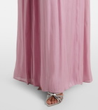 Costarellos Elline embellished pleated gown