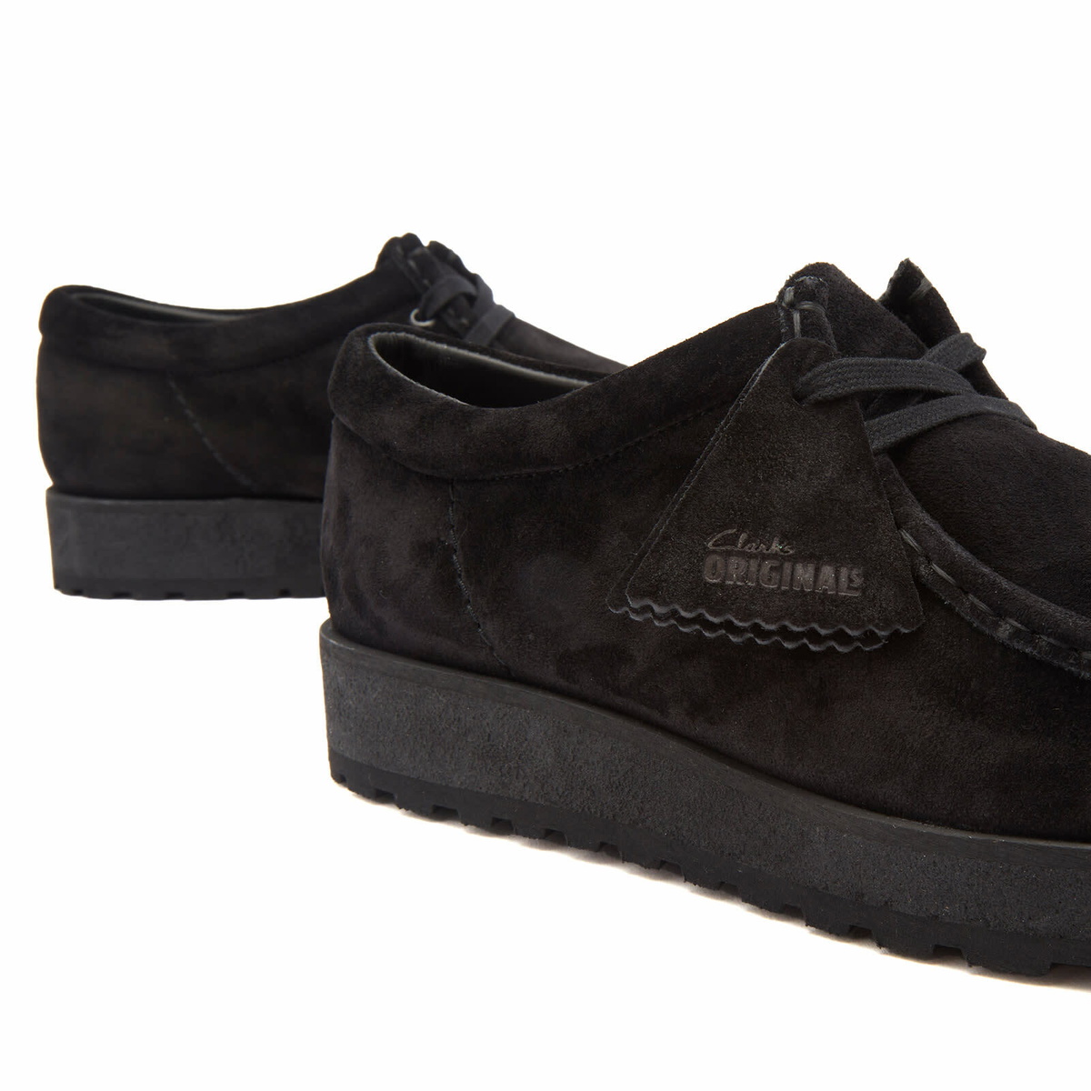 Clarks Originals Men's Wallabee Scout Lo in Black Suede Clarks