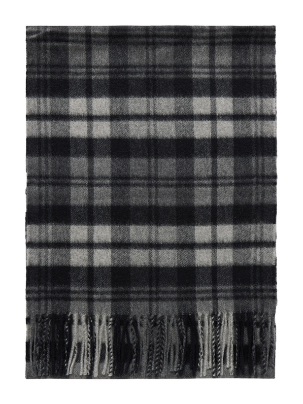 Photo: Johnstons of Elgin - Fringed Checked Cashmere Scarf