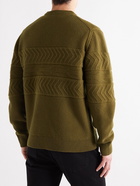 Theory - Jimmy Waffle-Knit Wool and Cashmere-Blend Sweater - Green