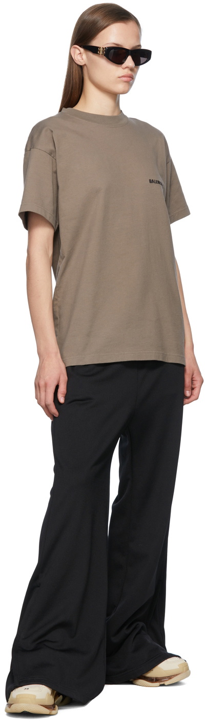 25SS new/BALENCIAGA ロゴコットンTシャツ T-Shirt Brown Balenciaga Cotton Jersey T-Shirt - Brown | Editorialist