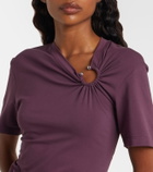 Rabanne Cutout cotton-blend jersey minidress