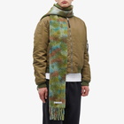 Acne Studios Men's Varinga Tie-Dye Mohair Scarf in Acid Green/Lavender