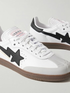 adidas Originals - Bape Samba Rubber-Trimmed Leather Sneakers - White