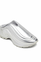 Diesel Metallic mules - Sneakers - Unisex - Silver