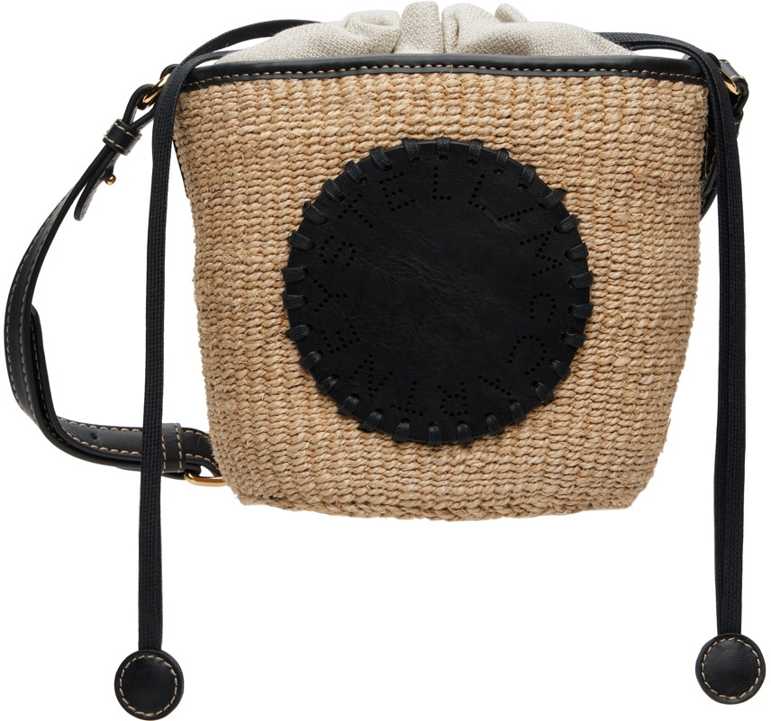 かごバッグ STELLA MCCARTNEY RAFFIA MONOGRAM LOGO HAT Women Natural beige Logo Raffia Crossbody Bag | Stella