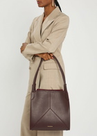 Victoria Beckham Victoria Small Panelled Leather Tote - Burgundy - One Size