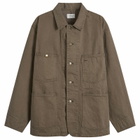 Unlikely Dry Goods Men's Chore Jacket in Brown Wash