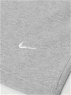 Nike - Solo Swoosh Straight-Leg Logo-Embroidered Cotton-Blend Jersey Shorts - Gray