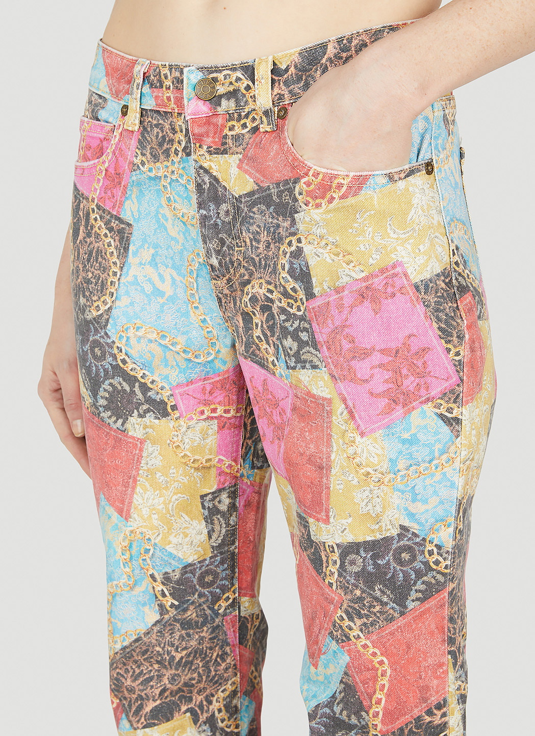 Guess USA Printed Flared Jeans