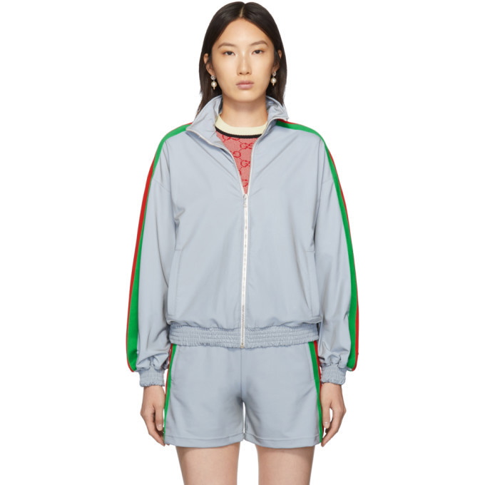 Photo: Gucci Silver Reflective Zip-Up Sweater