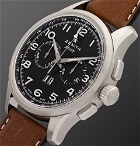 Zenith - Pilot 44mm Stainless Steel and Leather Watch - Black
