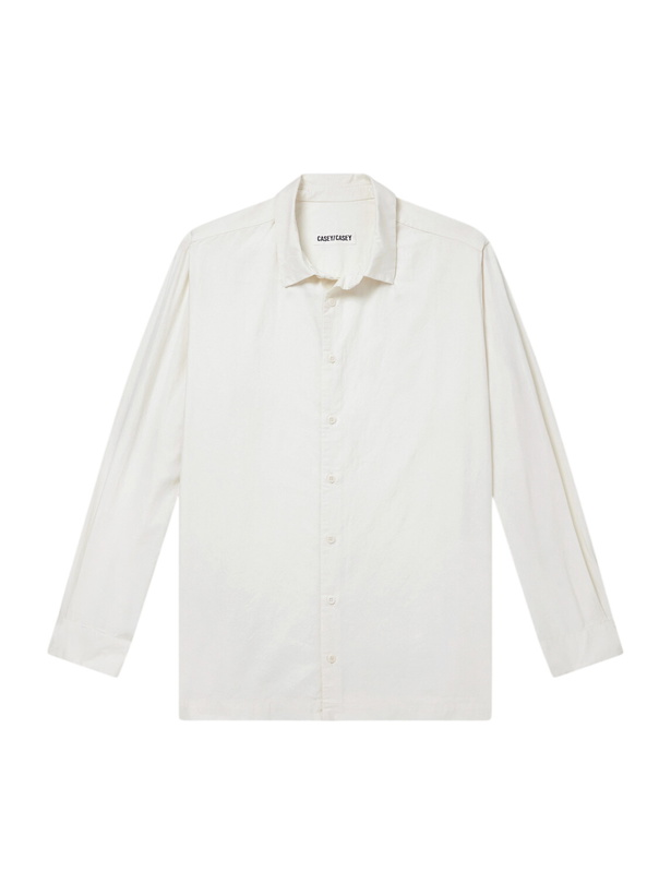 Photo: Casey Casey - Cooper Cotton-Twill Shirt - White