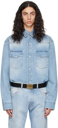 VTMNTS Blue Flap Pocket Denim Shirt