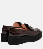 Roger Vivier Viv' Rangers leather platform loafers