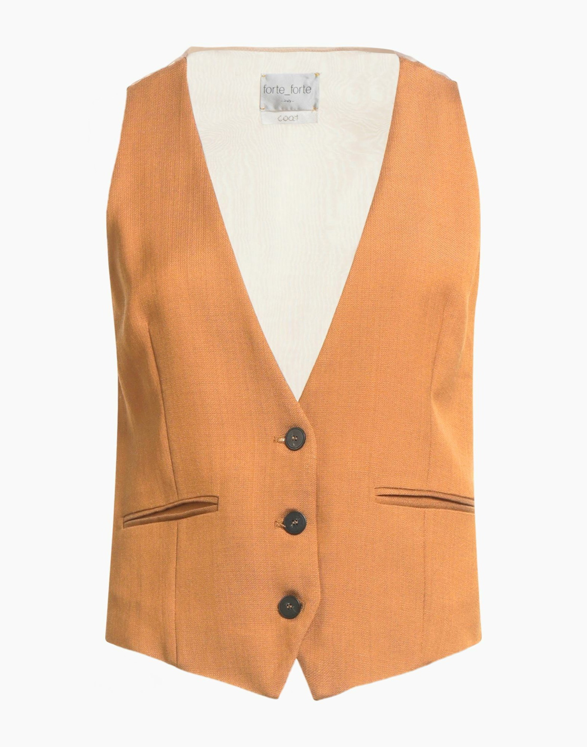 Forte_forte Womens Tailored Vest in Brown