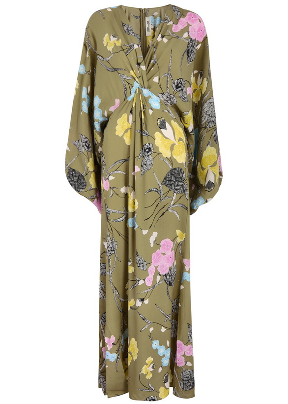Photo: Diane Von Furstenberg Kason Floral-print Maxi Dress Green/Yellow/Pink