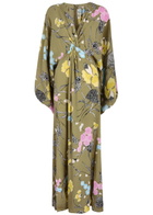 Diane Von Furstenberg Kason Floral-print Maxi Dress Green/Yellow/Pink