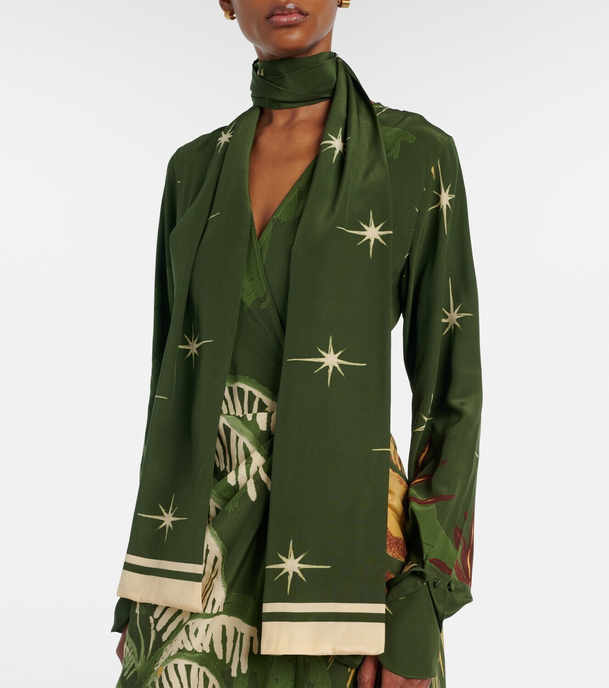 Johanna Ortiz Printed silk midi dress