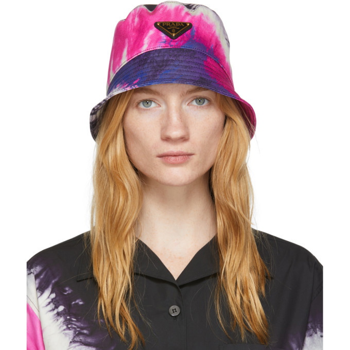 prada bucket hat tie dye